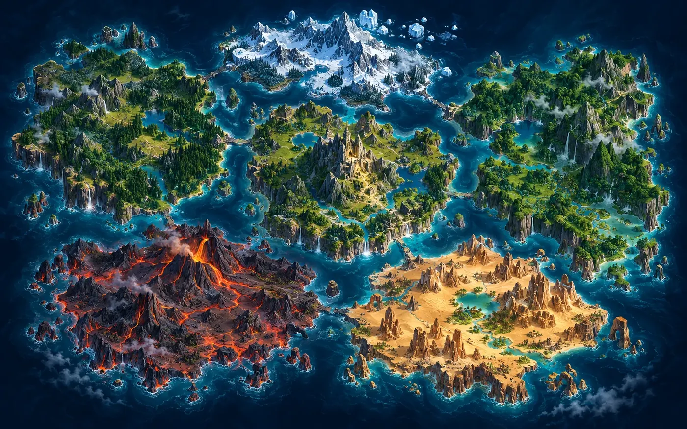 Mapa Archipiélago Quebrado